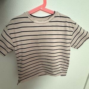 Zara Kids Beige and Black Striped Shirt
